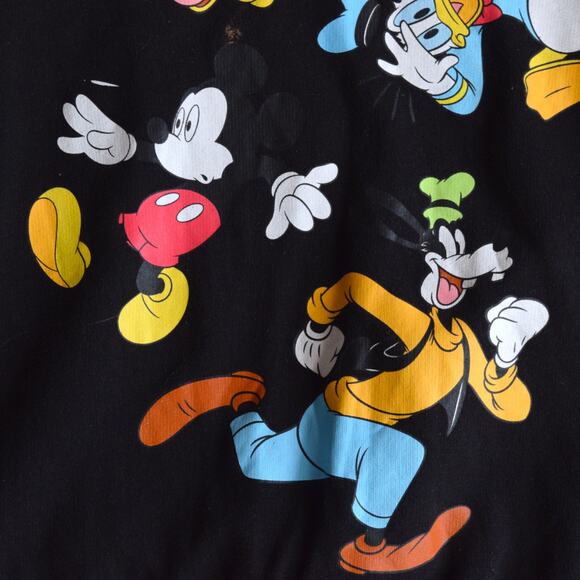 Disney Mickey and Friends Black Cotton Blend Comfy Crewneck Sweatshirt Medium - Picture 2 of 6